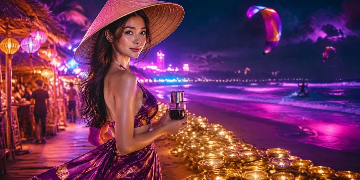 Người phụ nữ đội nón lá tại Mũi Né tham gia cá cược và xổ số qua điện thoại